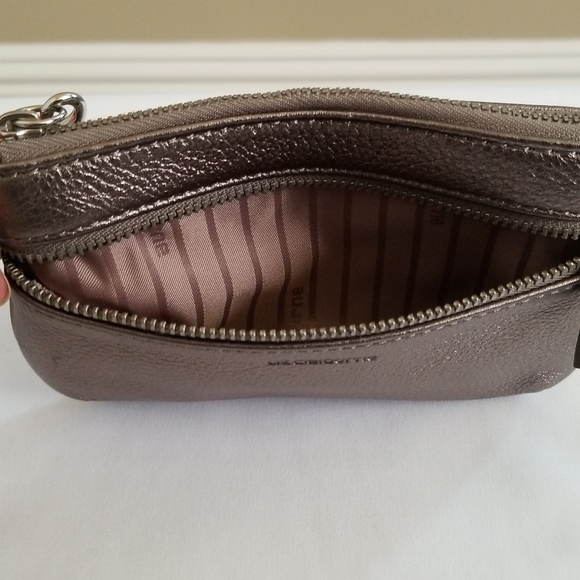 Liz Claiborne Pebble Leather Pewter Wristlet - Picture 5 of 8
